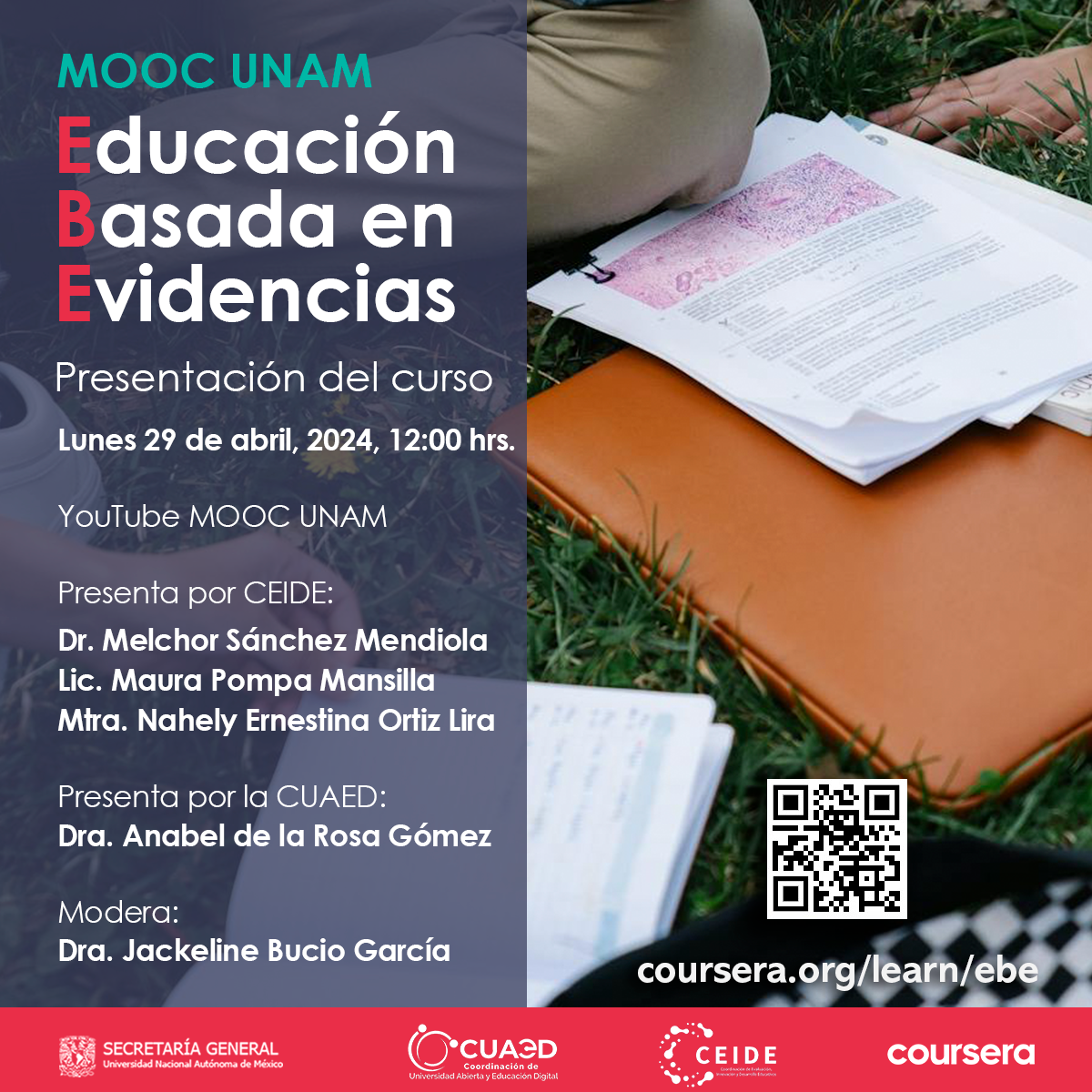 Poster promocional del lanzamiento del mooc EBE