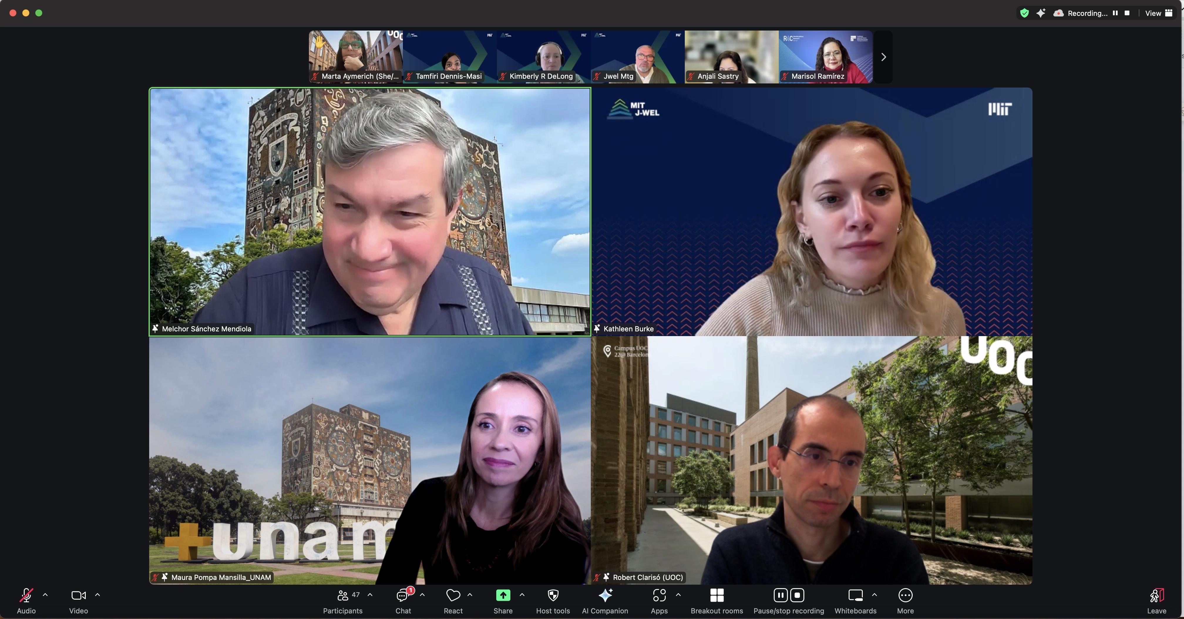 Miembros de la CEBE participan en Zoom en Connections 2024